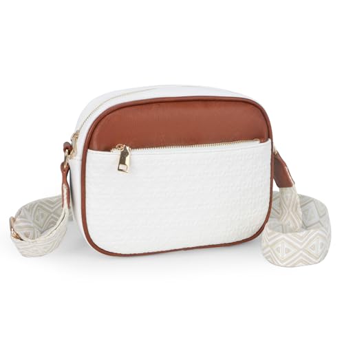 Crossbody Bags for Women, PU Leather Fashion Crossbody Bag with Adjustable Wide Stylish Strap