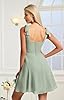 Lvloet Steel Blue Chiffon Bridesmaid Dresses 2025 A Line Chiffon Maid of Honor Dress Bow Strap Square Neck Short Prom Party Gowns for Women Size 14 #2