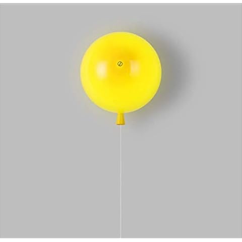 WIVION The Balloon Ceiling Light, Color balloon wall lamp children's room cartoon lamp kindergarten bar KTV aisle room wall decoration festival, LED wall lamp,Yellow,300mm Cover