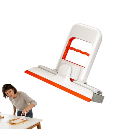 Mini fregona portátil de esponja con escobilla giratoria de 360°, diseño plegable, ideal para uso húmedo y seco, incluye 4 cabezales reemplazables