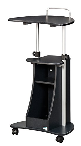 Preisvergleich Produktbild SixBros. rollbarer Laptoptisch, Projektionstisch mit 4 Leichtlauf Schwenkrollen, Stehtisch für Beamer, höhenverstellbar, 55 x 45 cm LT-002 / 54