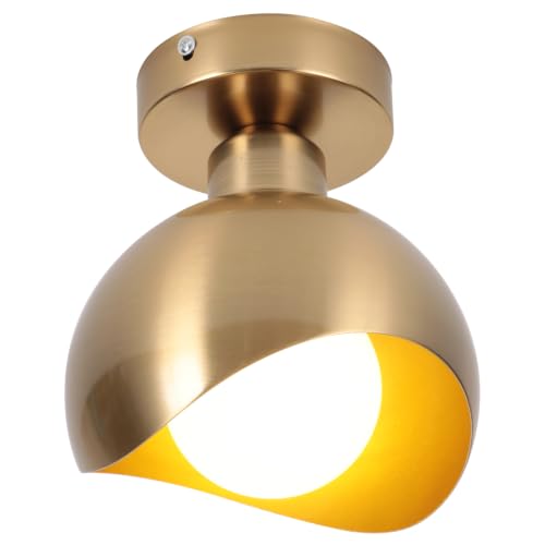 Éclairage de plafond intérieur rétro en métal doré de qualité supérieure E27