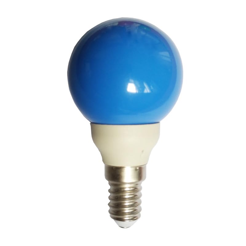 Lot de 50 Ampoules LED décoratives d'intérieur, 12-80 V CC, culot G45 E27/E14, Rouge/Jaune/Bleu/Vert/Blanc, 2,5 W.