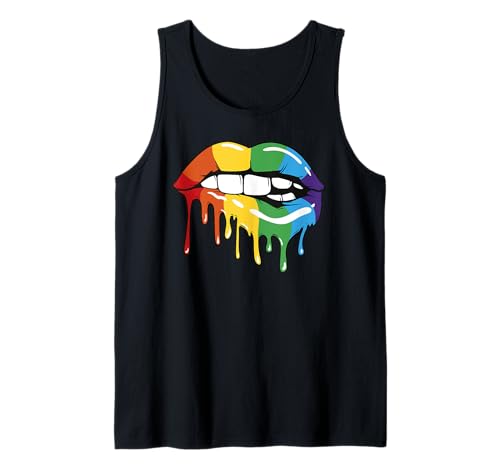 LGBT Rainbow Lip Pro Gay Pride Month LGBTQ Camiseta sin Mangas