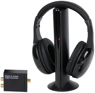 Auriculares EstéReo InaláMbricos para TV, Auriculares Negros Prof...