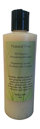 Natural First Peppermint Infused w/Ginseng Hair Growth Stimulating Shampoo - Chemical & Paraben