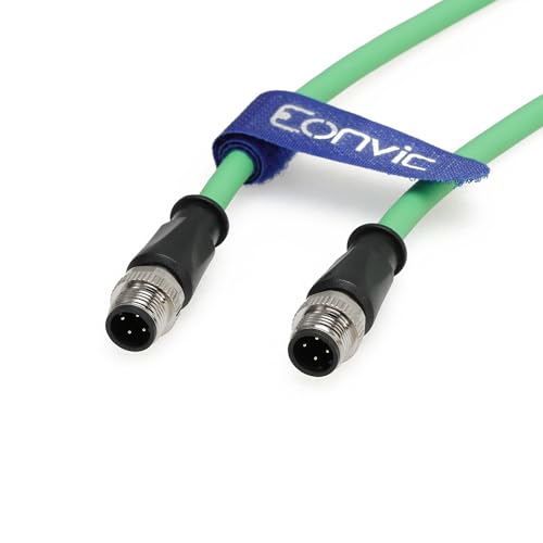Câble M12 D Code 4 broches Ethernet Gigabit blindé et flexible de 2 mètres