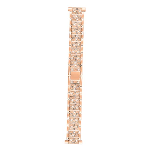 1Pc Rhinestone Metal Watchstrap for Watch Durable Rose Gold Wristband Replacement Band Stylish Design for Luxurious Look4
