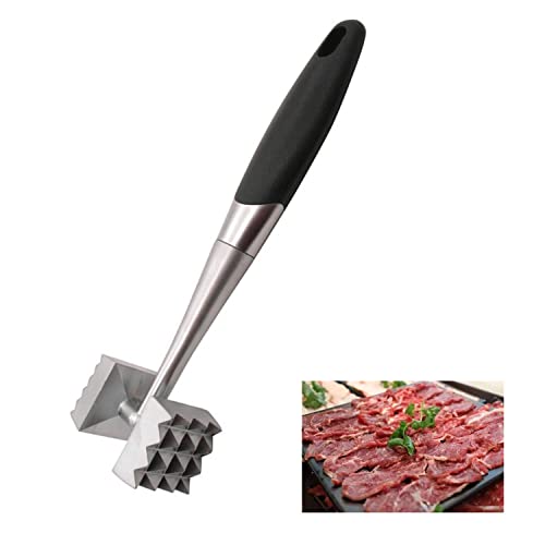 rumitpan Fleischklopfer Schnitzelklopfer Fleischhammer Alu Fleisch Weichmacher Schnitzelhammer Doppelseitig Meat Tenderizer Meat Hammer für Steak Geflügel Fisch Fleisch Hähnchen Rind Schwein Cover