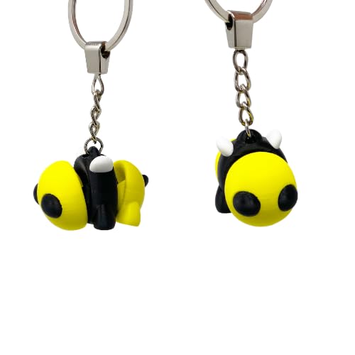 Bee Fidget Keyring, Sensory Bee Keychain, Stress Relief, Cute Fidget, Flexible Key ring, ADHD