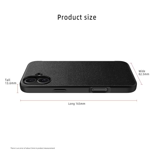 Étui à rabat compatible avec iPhone 16 Plus coque de protection antichoc mince de luxe