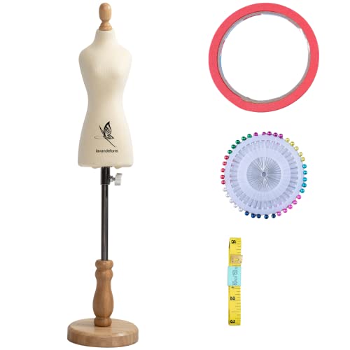 lavandeform Mannequin féminin 1/4 (il ne s'agit pas de taille adulte). Les aiguilles peuvent être piquées dans le mannequin de couturière. (1/4)