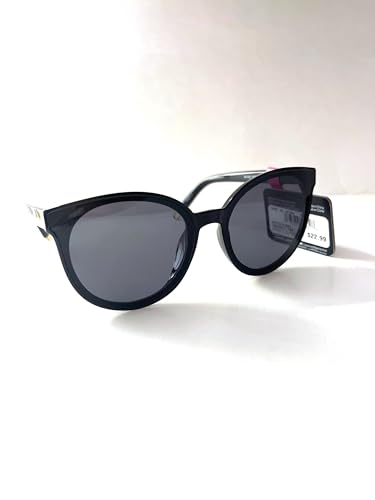 Foster Grant Fashion Oversized Round Sunglasses, solid black color with gradient lenses 100% UVA/UVB lens protection 5923283