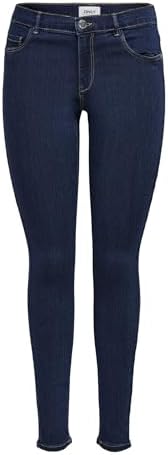 ONLY Skinny Jeans Damen - ONLRAIN - Mid-Waist - Skinny Fit - Bequeme Damenjeans aus Elastischem und Weichem Denim-Material mit Stretch-Anteil
