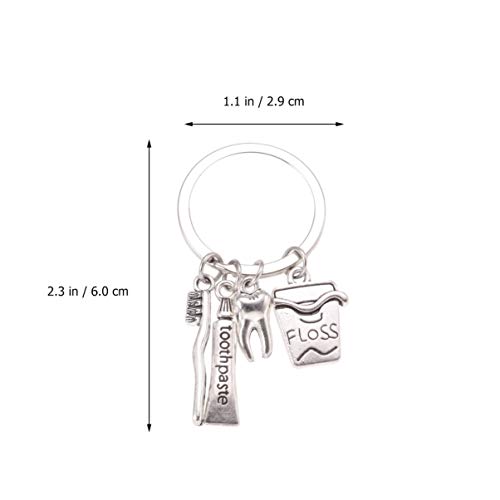 Happyyami Toothbrush Toothpaste Keychain Metal Pendant Key Chain For Birthday Keychain For Kids Children Adults #TOP3
