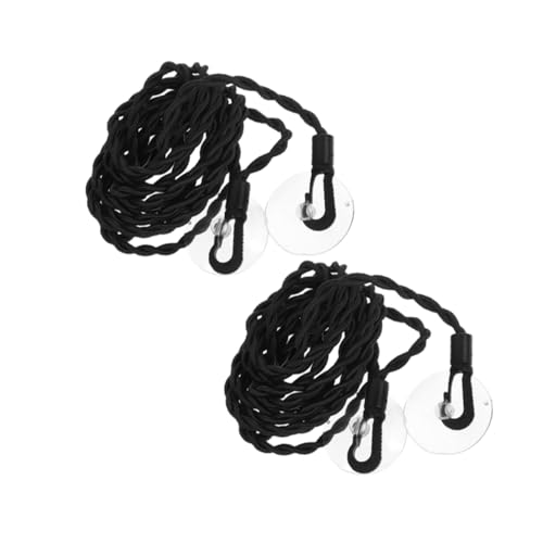 Healifty 2pcs Portable Travel Clothesline Suction Cup Clothesline for Outdoor Camping Rv Drying Cord Elastic and Retractable Laundry for Indoor Outdoor Use