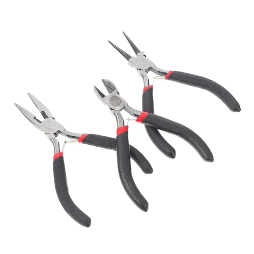 DOITOOL 3Pcs DIY Jewelry Making Pliers Sturdy Hand Tools for Beading Wire Work Repairing End Cutting Pliers for Crafting Daily Maintenance