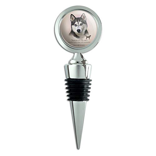 Siberian Husky Dog Breed Wine Bottle Stopper