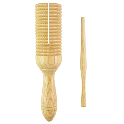 A-Star Single Guiro Tone Wood Block Agogo avec batteur - Instrument de percussion rythmique