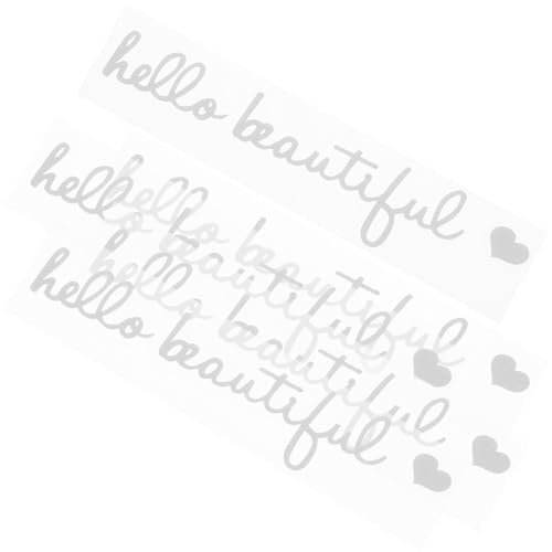 CALLARON 5 Piezas Hola Hermosa Espejo Retrovisor Etiqueta Espejos De Vanidad Etiqueta Engomada De Los Espejos Retrovisores Etiqueta Engomada De Los Espejos del Coche Etiqueta Engomada del