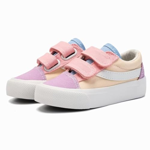 JUDIS Kids Fashion PU Shoes Dual Adjustable Hook and Loop Casual Sneakers for Girls4