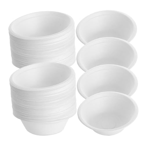 DEARMAMY 100pcs Bowls Food Serving Bowls for Camping Takeaway Restaurants Lightweight for Parties and Events