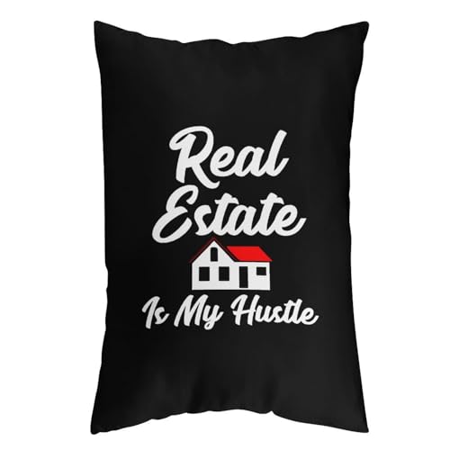 Image of Real Estate is My Hustle Fashion Throw Pillow Covers Lightweight Long Pillowcase Cover for Cushion Sofa Living Room Bed 16 "x24