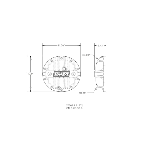 Couvercle différentiel B&M 71502 pour carter arrière auto - 6