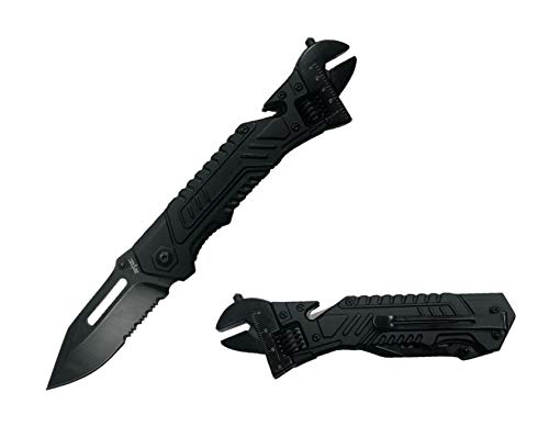 S-TEC 8.75' Tactical Wrench Folding Knife EDC Adjustable Hunting Camping Tool