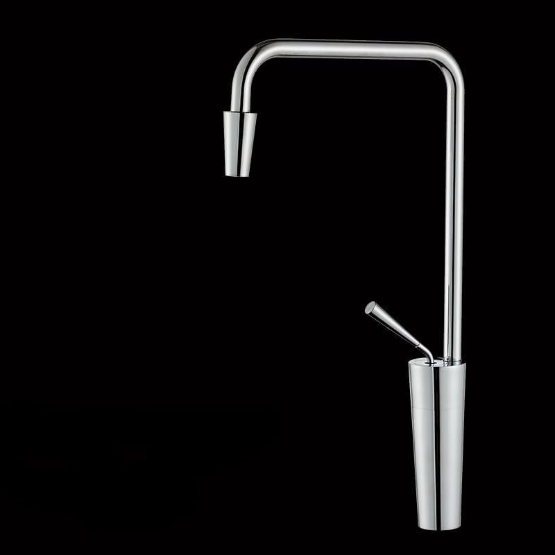 Robinet de lavabo évier avec commande ergonomique eau chaude eau froide