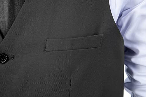 Wehilion Men's Suit Vest Business Waistcoat Formal Dress Vest for Men with 4 Button Slim Fit3