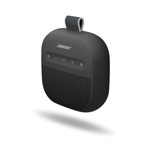Bose New SoundLink Micro Portable Bluetooth Speaker (2nd Gen), Wireless Outdoor Speaker, Up to 12 Hours Battery Life, Waterproof and Dustproof, Black