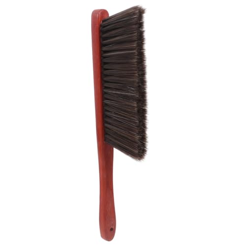 Levemolo Wooden Whisk Broom Long Handle Soft Bristle Bench Brush for Fireplace Cleaning and