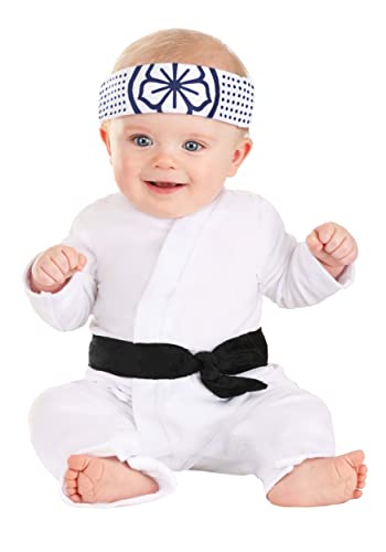 Disfraz Infantil Karate Kid Daniel-San con Cinturón y Vincha miniatura 1
