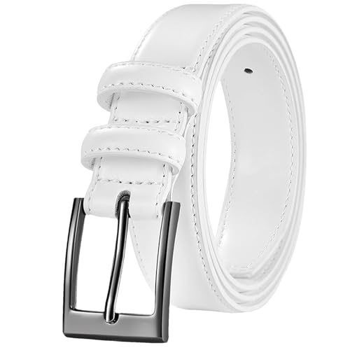 Men's Cowhide Leather Belt with Retro Pin Buckle Classic Design for Jeans and Casual Pants Durable Daily Waist Strap