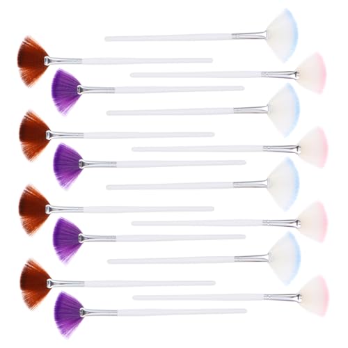 Didiseaon Fan Makeup Brush Set 16pcs Kit Loose Powder Brush Skincare Applicator for Cosmetics