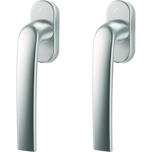 Fenstergriff Roto Samba natursilber mit Schrauben Vierkantstift 7 x 32 mm (Packung mit 2)