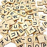 Sunnyglade 500PCS Wood Letter Tiles/Wooden Scrabble Tiles A-Z Capital Letters for Crafts, Pendants, Spelling