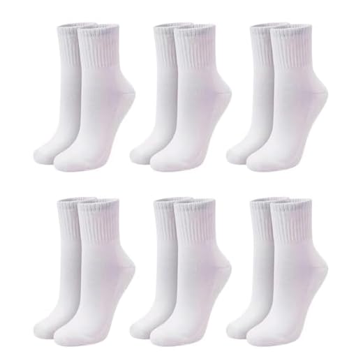 Meia Cano Médio Kit 6 Pares Meias Esportiva Branca, Punho Canelado, Adulto Unissex