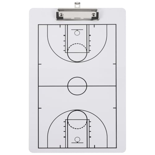 UKCOCO Tableau Taktikboard Basketball, Plaquette Basket Effaçable à Sec avec Clip Planche Coaching Professionnelle pour Entraînement, Match et Communication...