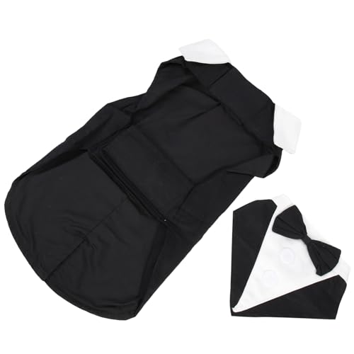 Disfraz formal de esmoquin negro para perros talla L
