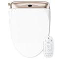 LEIVI Smart Bidet Toilet Seat with Wireless Remote and Side Panel, Multiple Spray Modes, Adjustable Heated Seat, Warm Water and Air Dryer, Auto LED Nightlight, Elongated