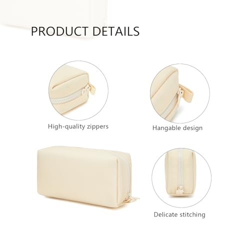 Image of Pencil Case Durable Oxford Pencil Pouch for Pens School Supplies (Cream,Oxford)