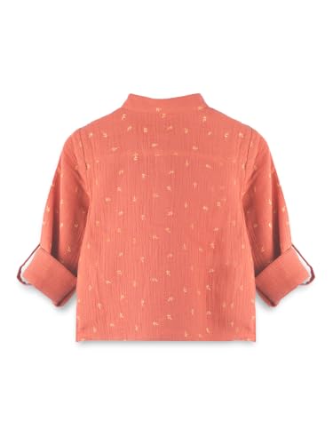 Image of Kidbea Boys Cotton Mandarin Collar Shirt Long Sleeves Short Kurta for Kids