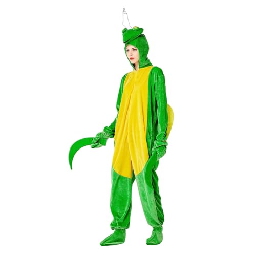 Holibanna 1pièce Costume Mante Religieuse Imprimé Pour Adultes Déguisement De Fête Halloween Verte