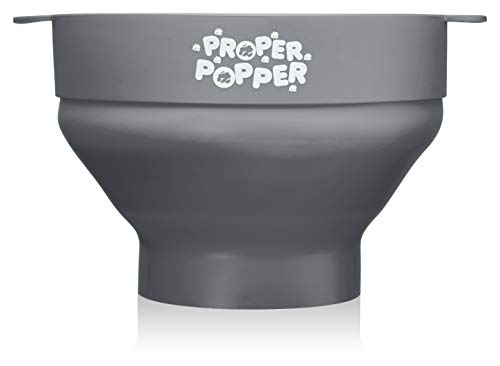 Image of The Original Proper Popper Microwave Popcorn Popper, Silicone Popcorn Maker, Collapsible Bowl BPA Free & Dishwasher Safe - (Gray)