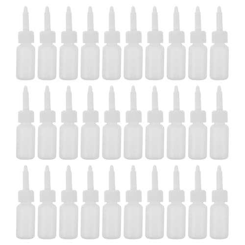 OFFIGAM 50 Stuks Tatoeage-Inkt Navulflessen Knijpflessen Plastic Tatoeage-Inktcontainers Plastic Pigmentdispenserflessen Lege Make-Upinktflessen Lege Pigmentopslagflessen Wit