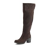weitschaftstiefel xl braun Absatzhöhe: 7 cm GABYLOU - Damen-Stiefel mit breiter Wade - Modell Nathalie, dunkelbraun, 41 EU X-Large