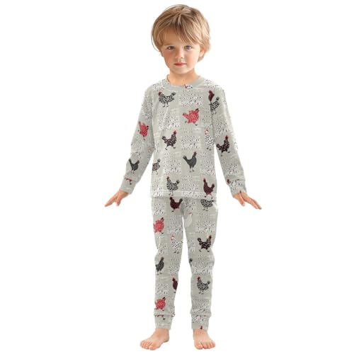 Pajama Sets Long Sleeve Soft Comfy Sleepwear 2 Piece PJS 3-8 Years2