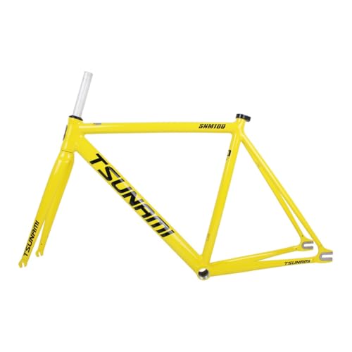 BSFHQS 700C Fixed Gear Bike Frameset 49CM 52CM 55CM 58CM Aluminum Alloy Racing Track Bike Frame C Brake Bike...